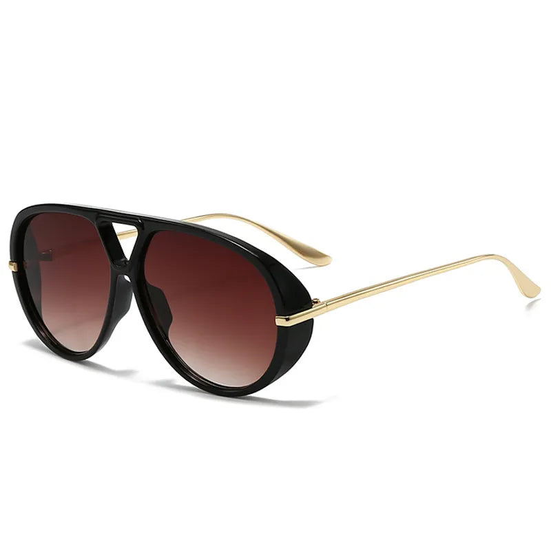 Aviator Fashion Sunglasses with Yellow Tinted Lenses styleD One Size - Fashorio
