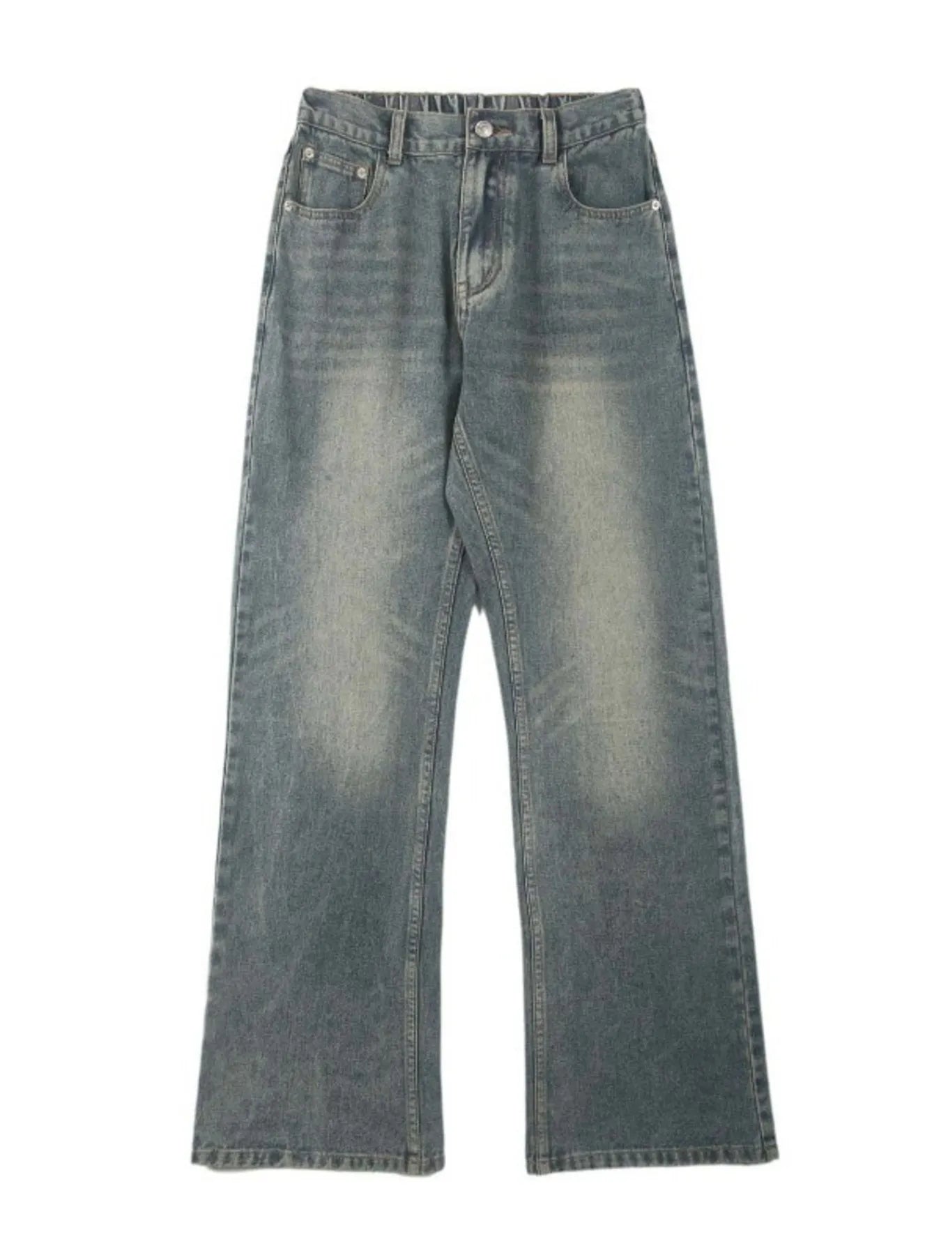 Men's Full Size Washed Straight Leg Jeans Plus Size - Fashorio