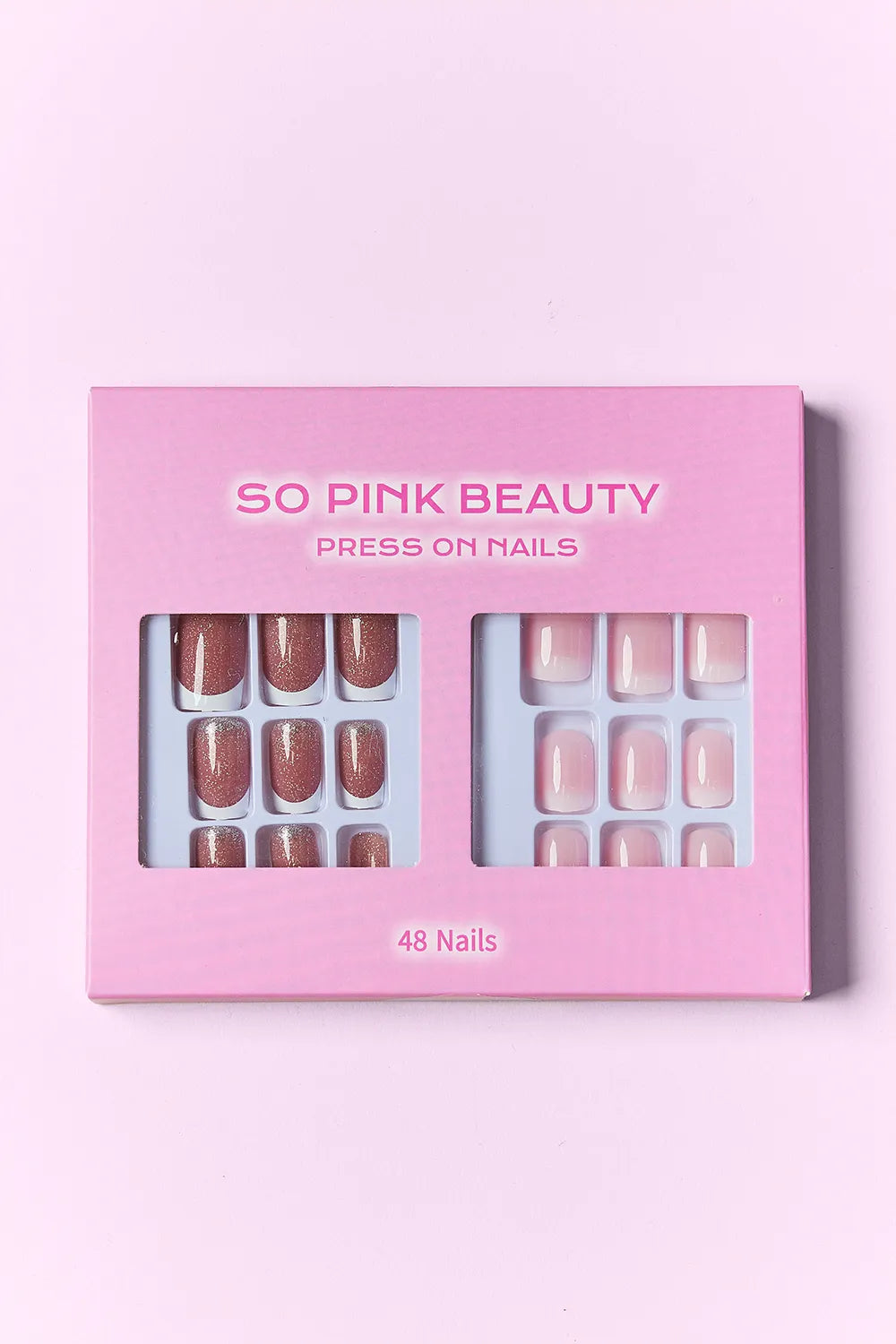 SO PINK BEAUTY Press On Nails 2 Packs - Fashorio
