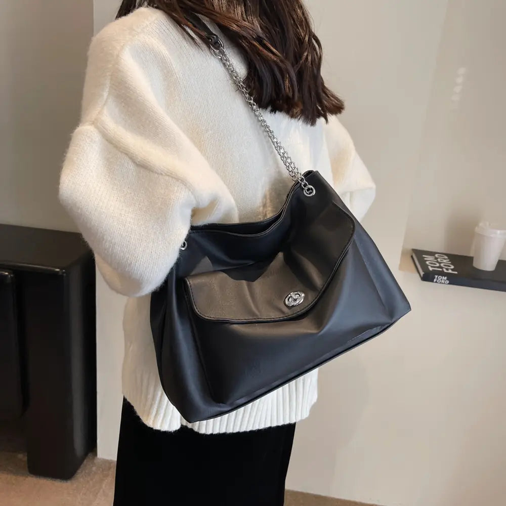 PU Leather Shoulder Bag - Fashorio