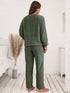 Ivy Lane Teddy Long Sleeve Top and Pants Lounge Set - Fashorio