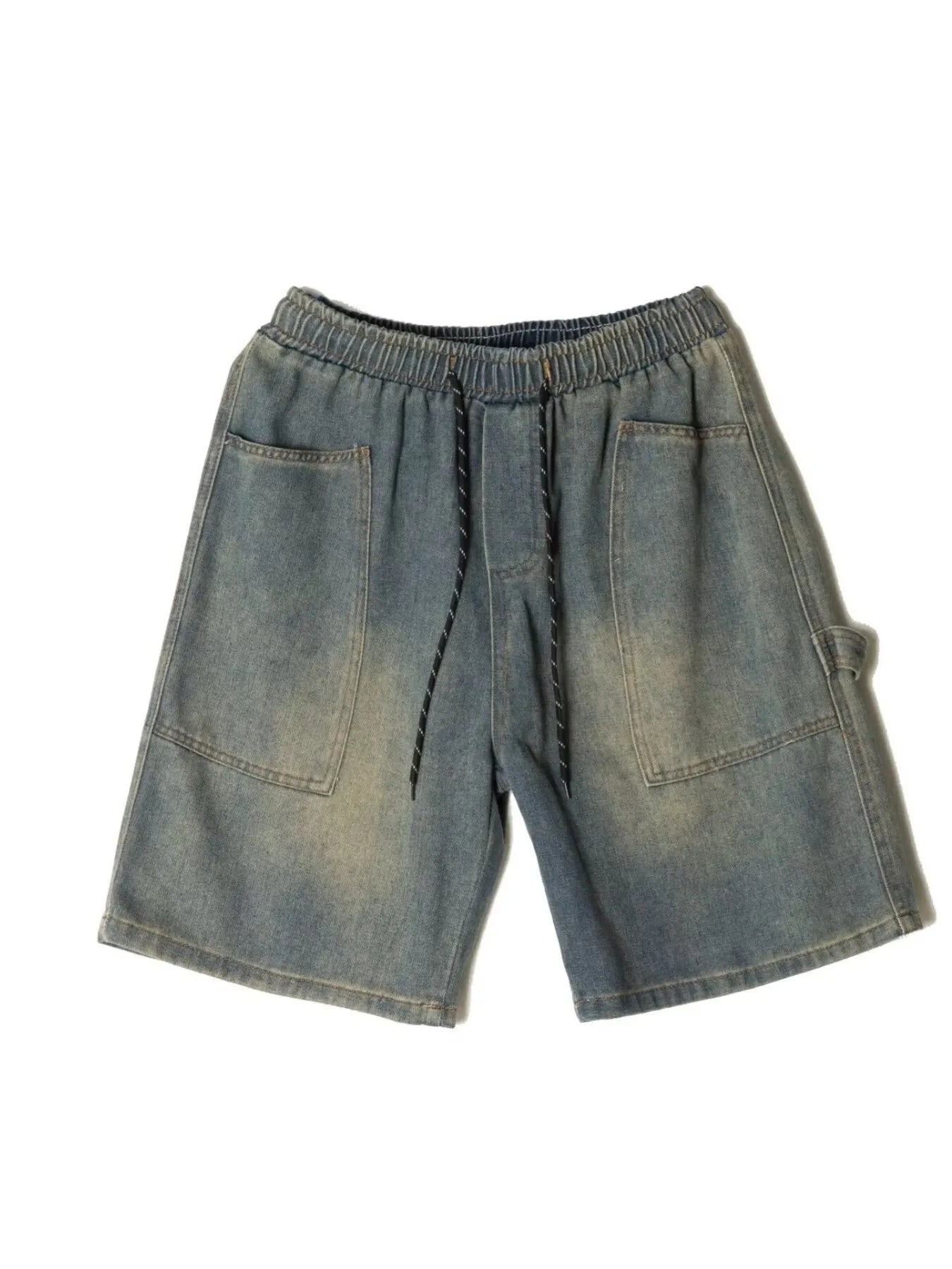 Men's Full Size Washed Loose Fit Denim Shorts Plus Size - Fashorio
