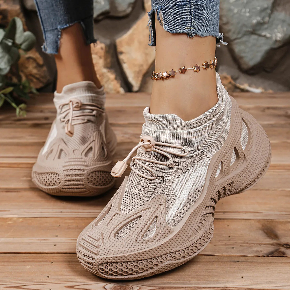 Lace Up Mesh Athletic - Fashorio
