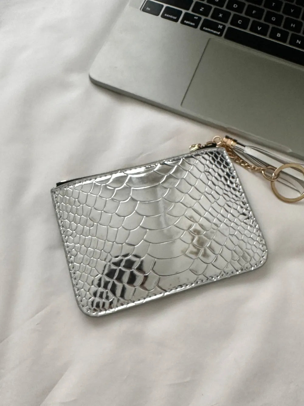 PU Leather Tassel Trim Card Case - Fashorio