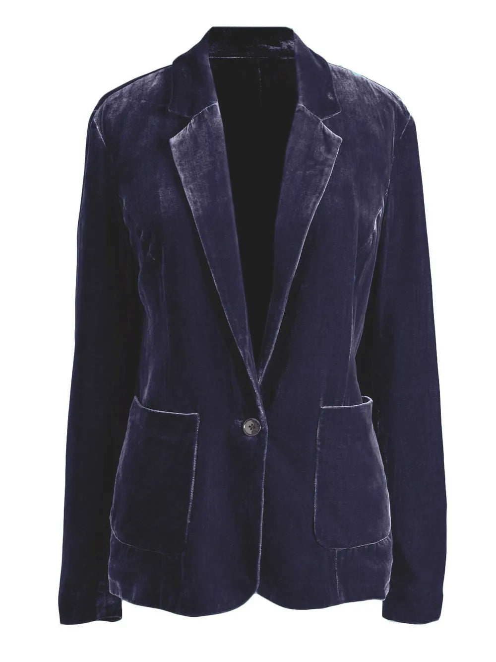 Pocketed Button Up Lapel Collar Blazer - Fashorio