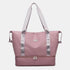 Multi Pocket Nylon Travel Bag Dusty Pink One Size - Fashorio