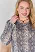 Hailey & Co Full Size Snakeskin V-Neck Long Sleeve Top - Fashorio