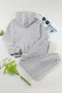 Dropped Shoulder Long Sleeve Hoodie and Pants Active Set - Fashorio