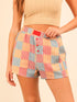 Striped High-Waist Shorts Multicolor - Fashorio