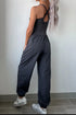 Cutout Square Neck Wide Strap Active Jumpsuit - Fashorio