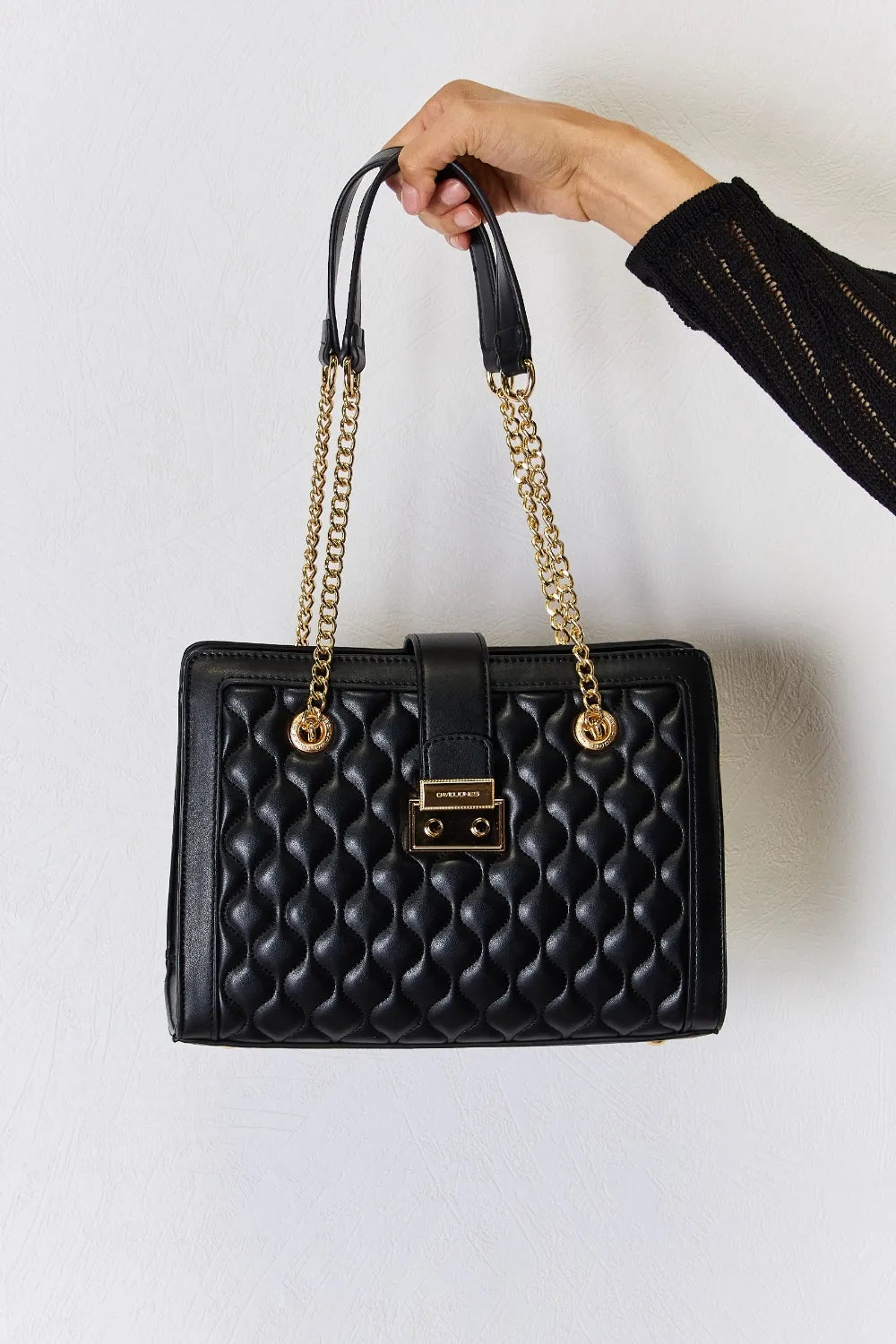 David Jones Quilted PU Leather Handbag - Fashorio
