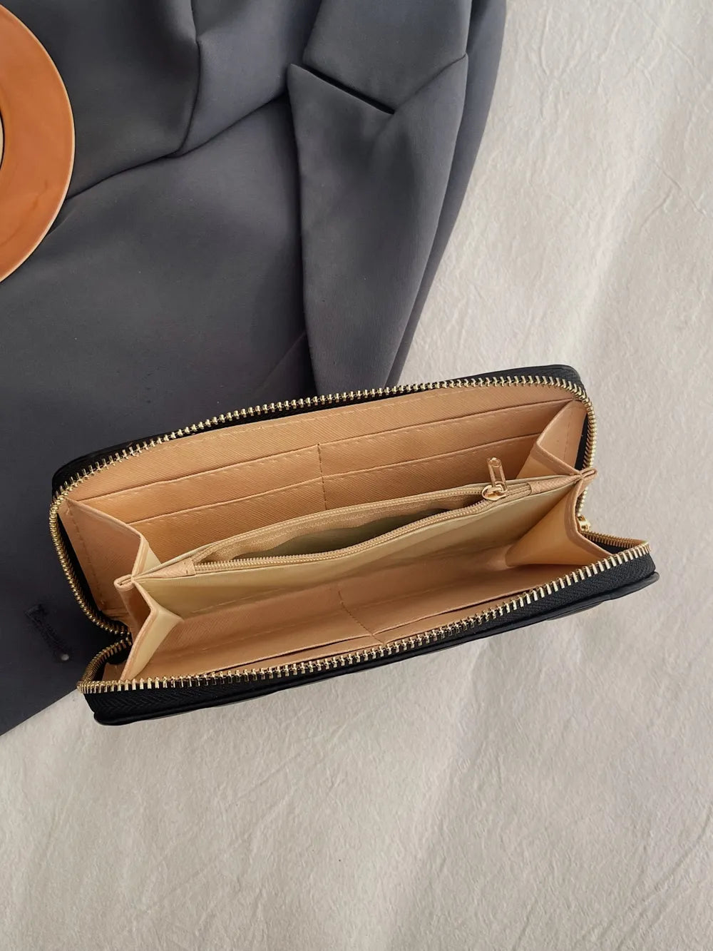 PU Leather Solid Color Wallet - Fashorio