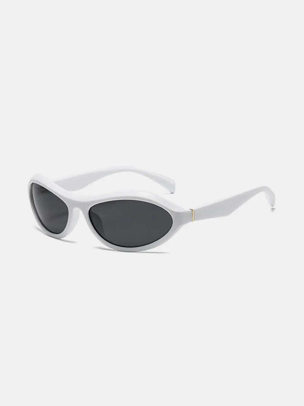 Cat Eye Polycarbonate Sunglasses White One Size - Fashorio
