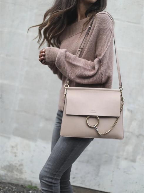 Ribbed Relaxed Fit Long Sleeve Sweater - Fashorio