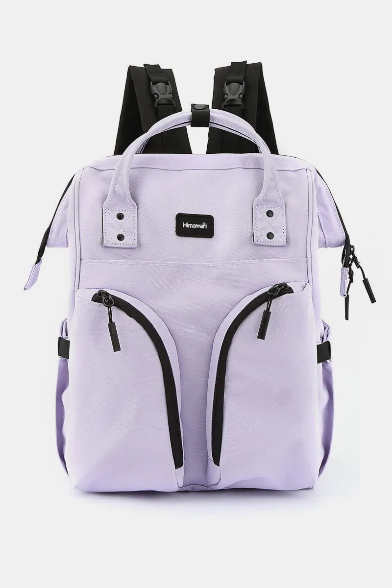 Himawari Waterproof Backpack Bag with Multilayer Pockets Lavender One Size - Fashorio