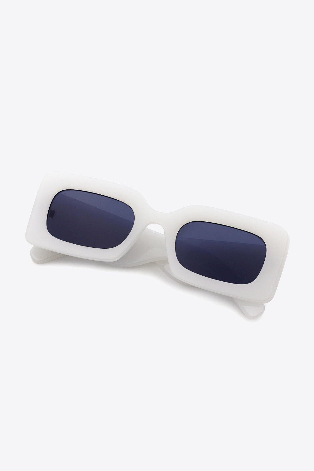 Polycarbonate Frame Rectangle Sunglasses Light Gray One Size - Fashorio