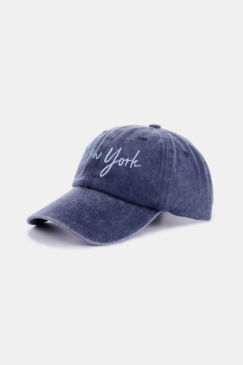 Zenana Washed Embroidered City Baseball Cap - Fashorio