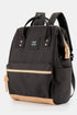 Himawari Contrast Waterproof Canvas Backpack Bag with Side Pockets - Fashorio