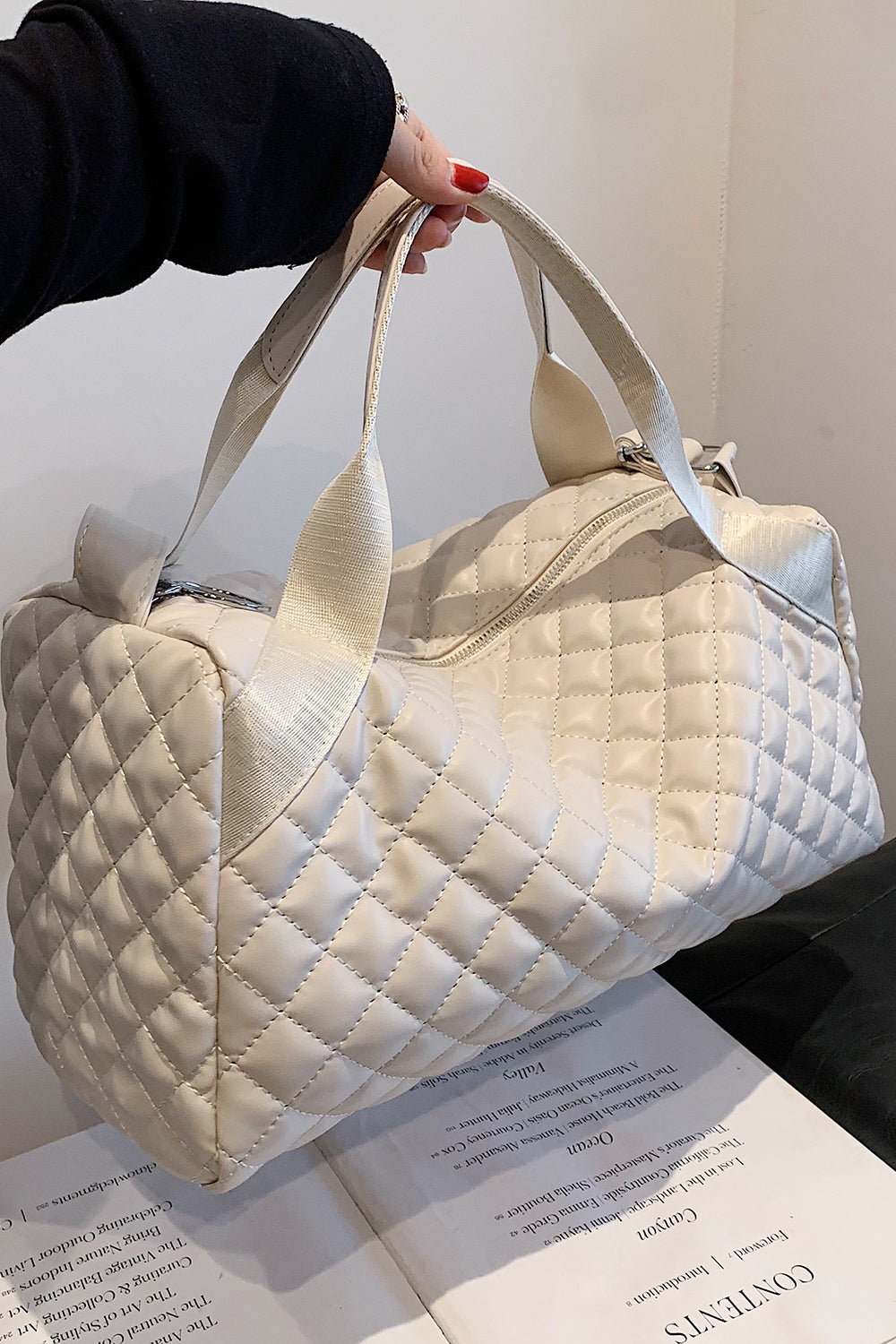 Large PU Leather Handbag - Fashorio