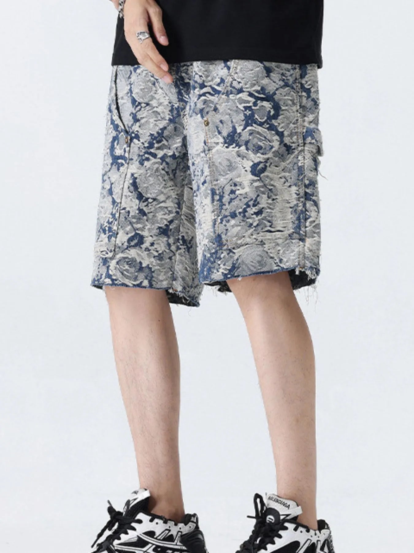 Men's Loose Fit Denim Shorts with Pockets - Fashorio
