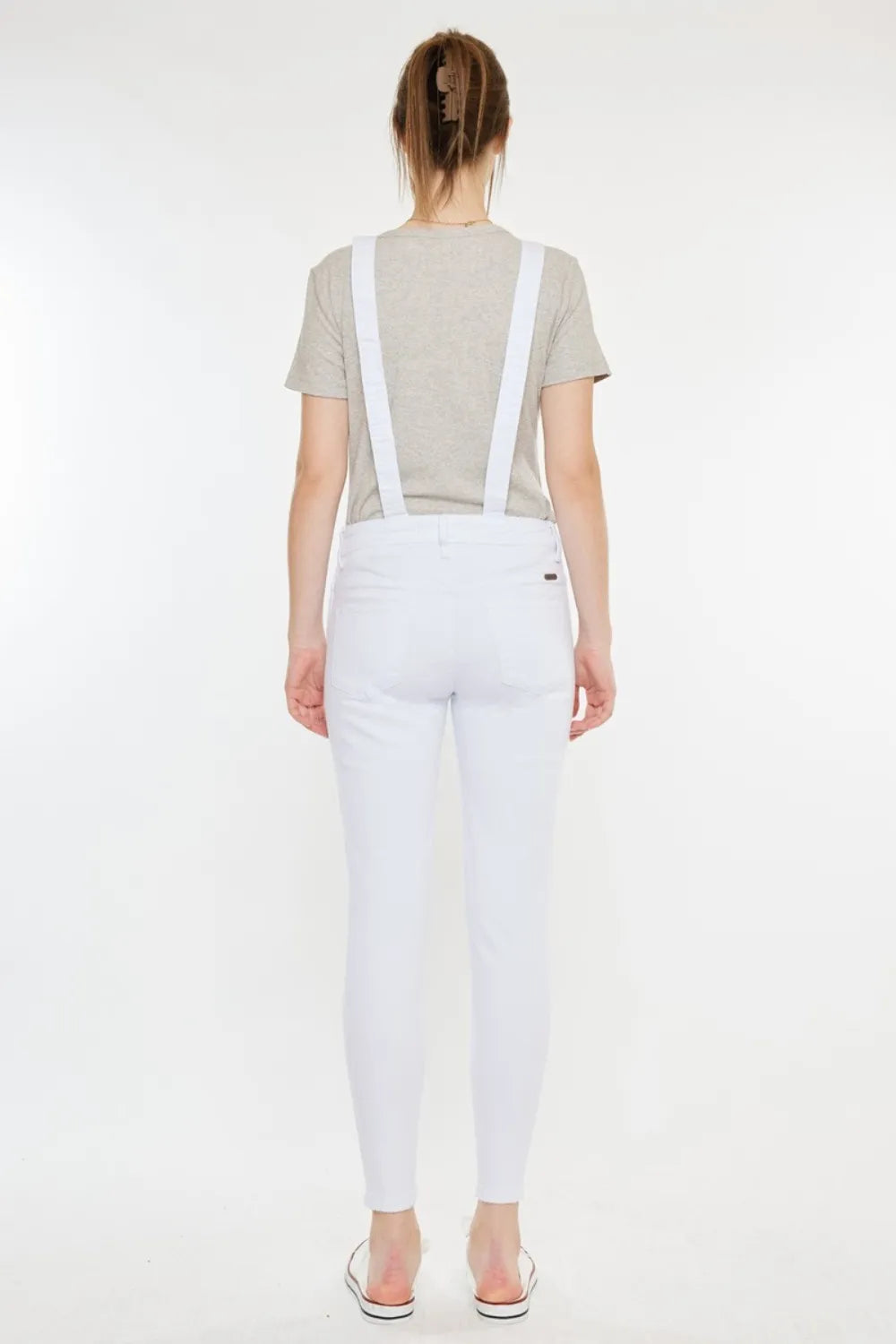Kancan Distressed Skinny Denim Overalls - Fashorio