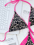 Leopard Print Halter Neck Bikini Set - Removable Padding - Fashorio