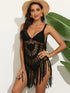 Crochet Fringe Beach Cover Up - Fashorio
