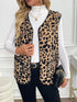 Leopard Fleece Vest Coat with Pockets - Fashorio