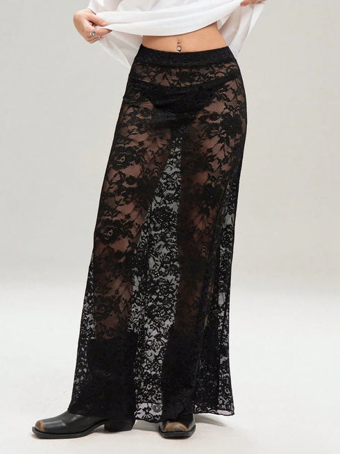 Lace Maxi Skirt - Fashorio