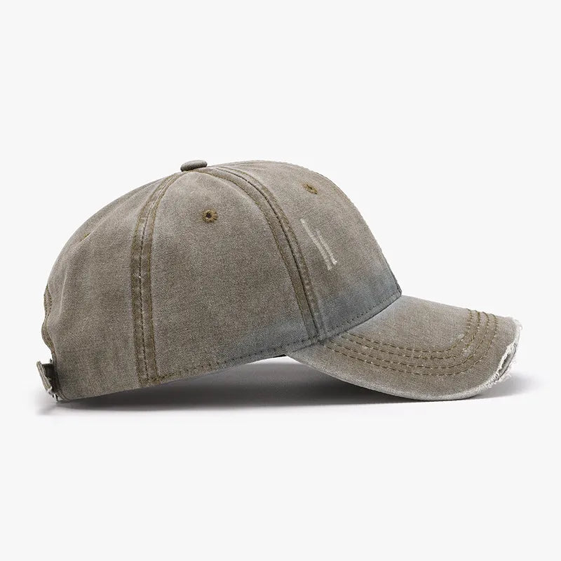 Distressed Washed Adjustable Baseball Cap - Fashorio