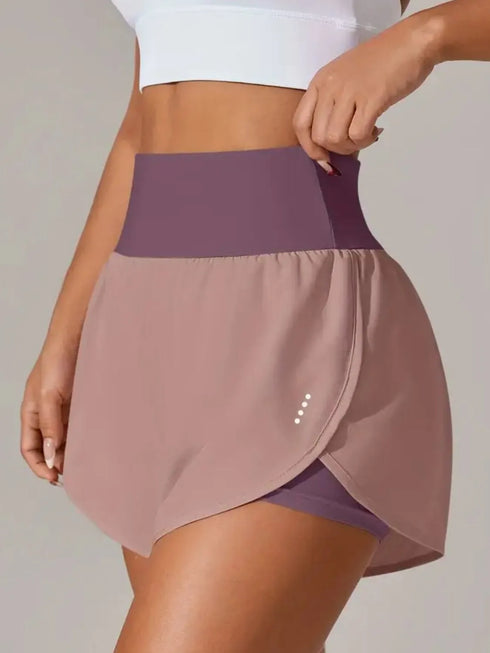 Pocketed High Waist Active Shorts - Fashorio