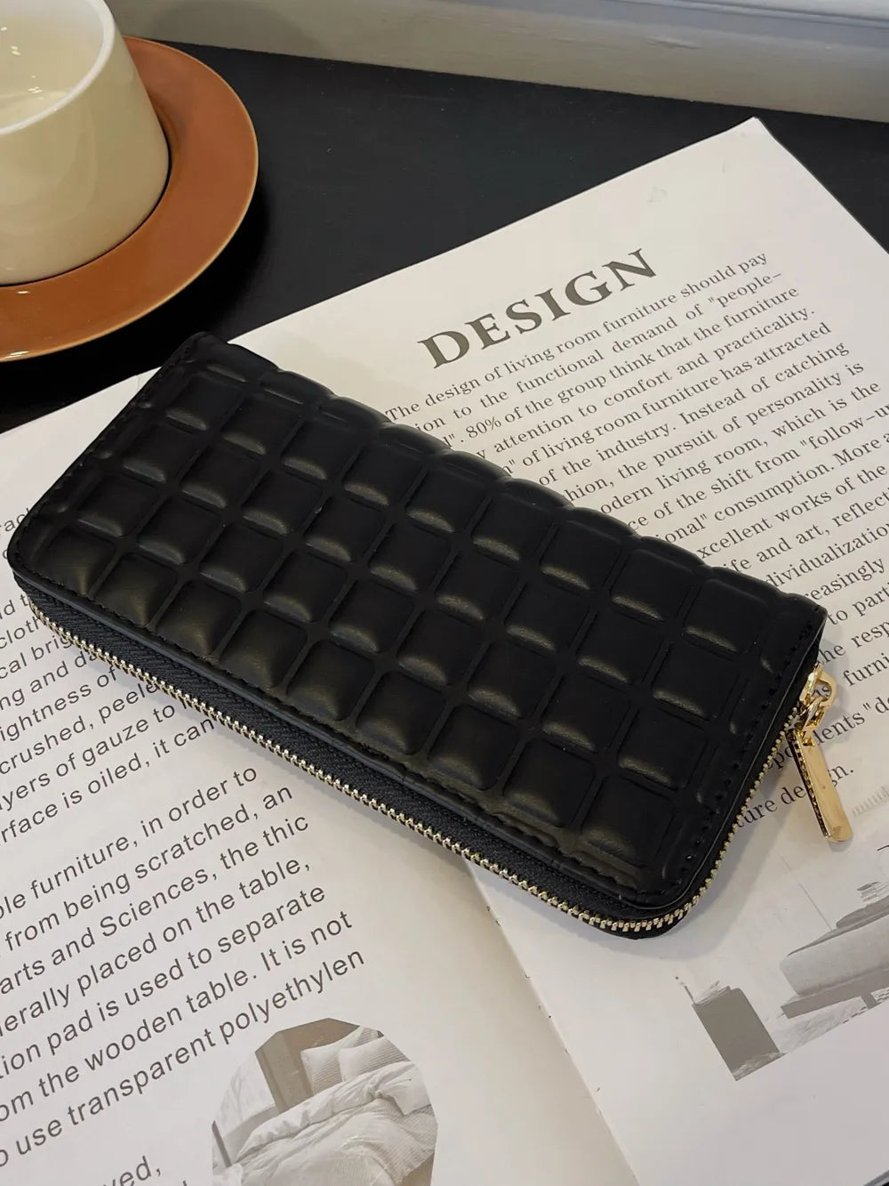PU Leather Solid Color Wallet - Fashorio