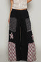 POL Drawstring Star Patch Contrast Wide Leg Pants Black - Fashorio