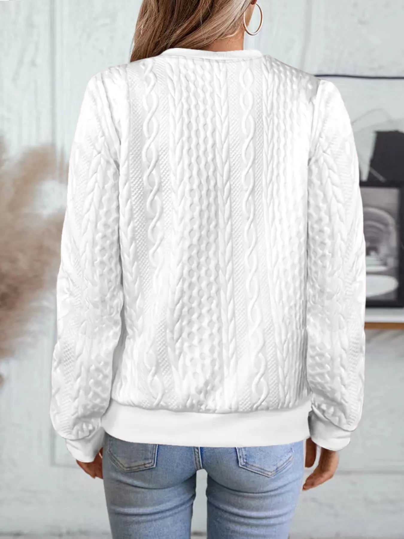 Texture Zip Up Long Sleeve Jacket - Fashorio