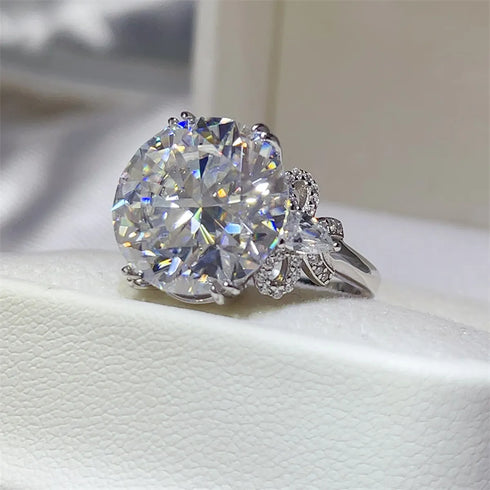 10 Carat Moissanite 925 Sterling Silver Ring - Fashorio