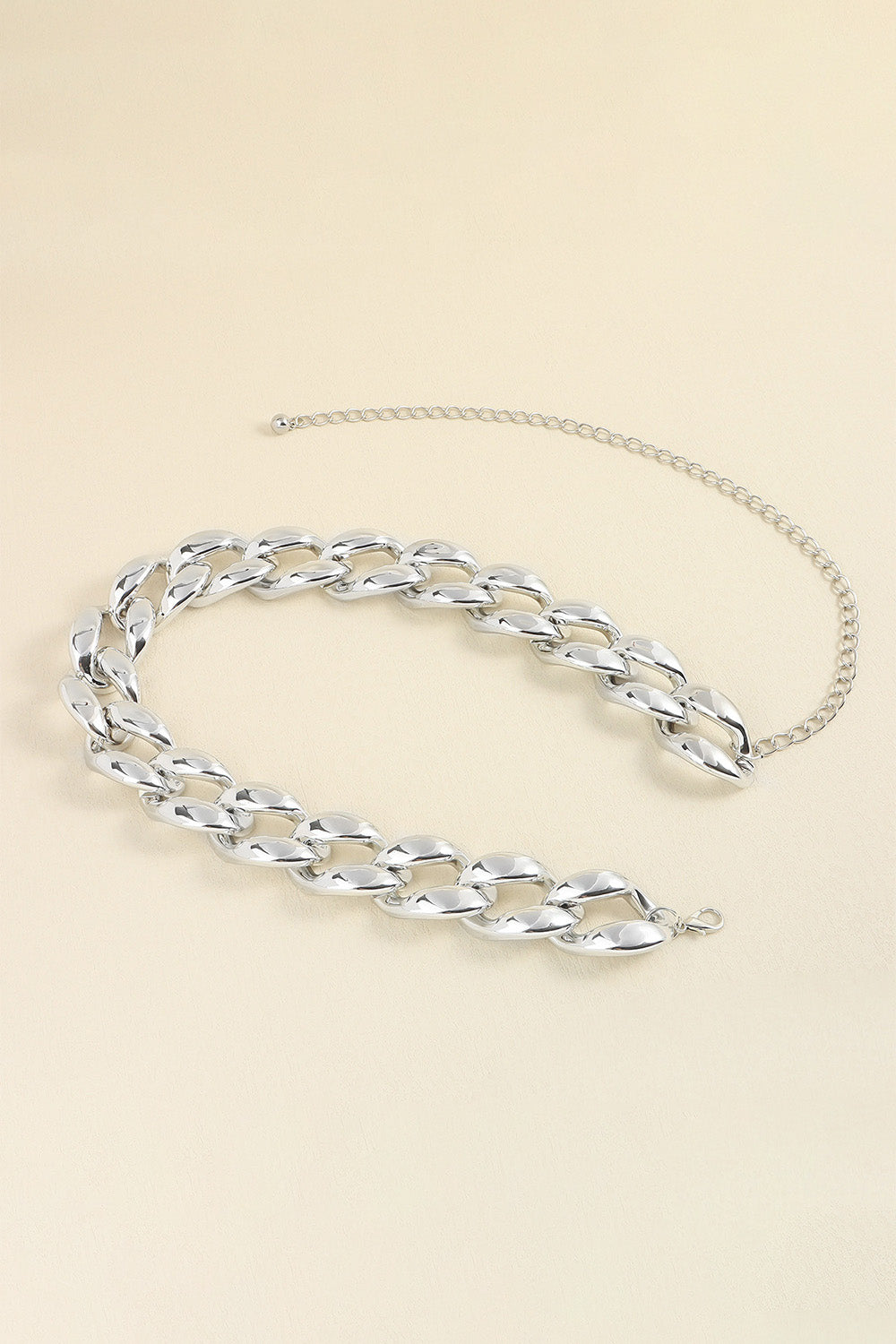 1.2" Width Acrylic Curb Chain Belt - Fashorio