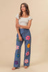 BiBi Flower Print Straight Legs Pants - Fashorio
