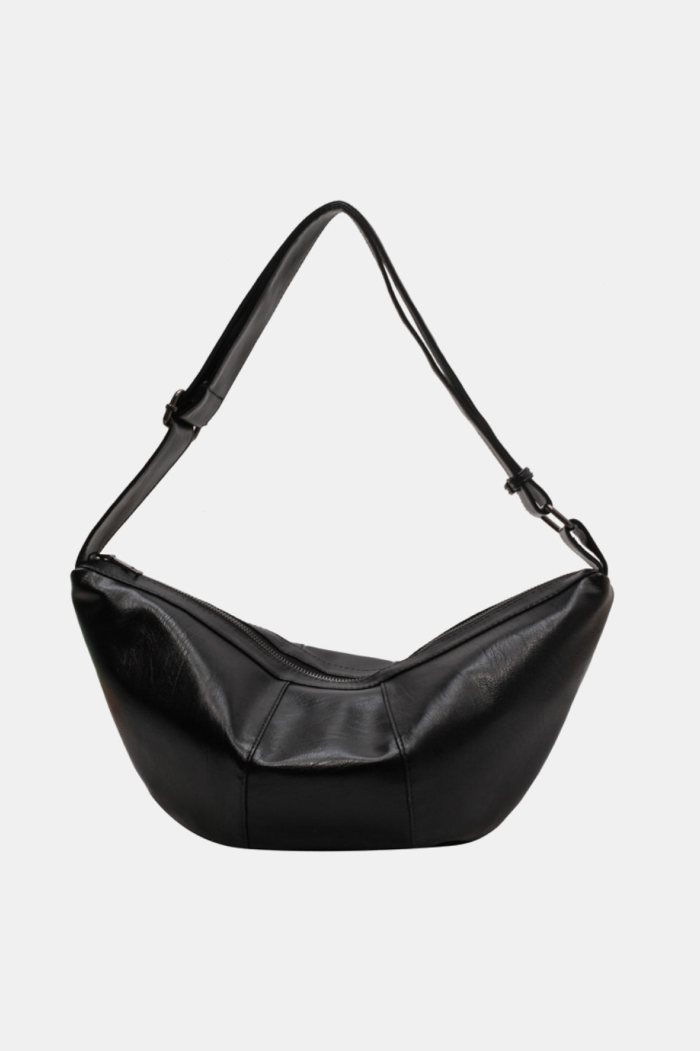 PU Leather Sling Bag Black One Size - Fashorio