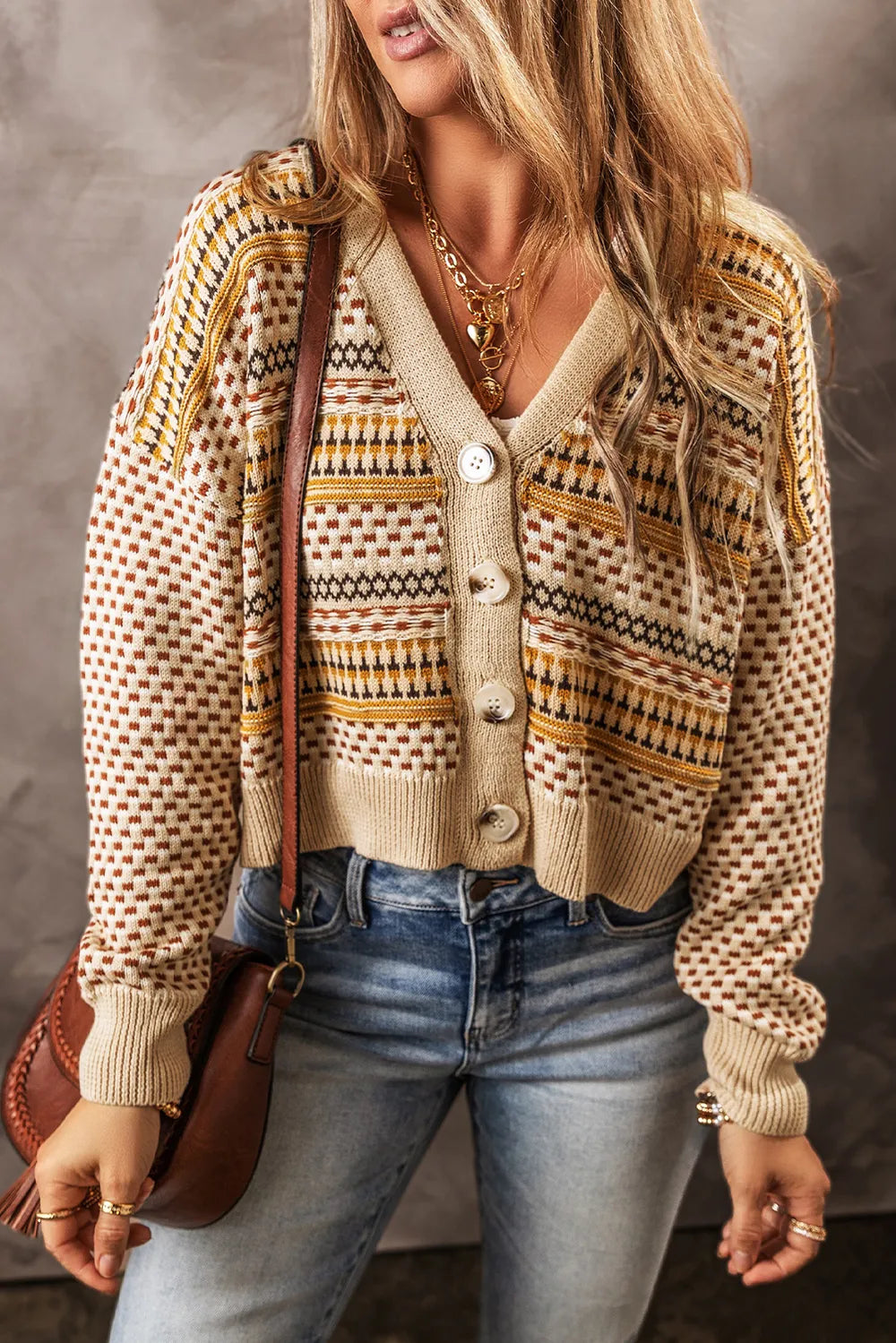 Button Down Long Sleeve Cardigan - Fashorio