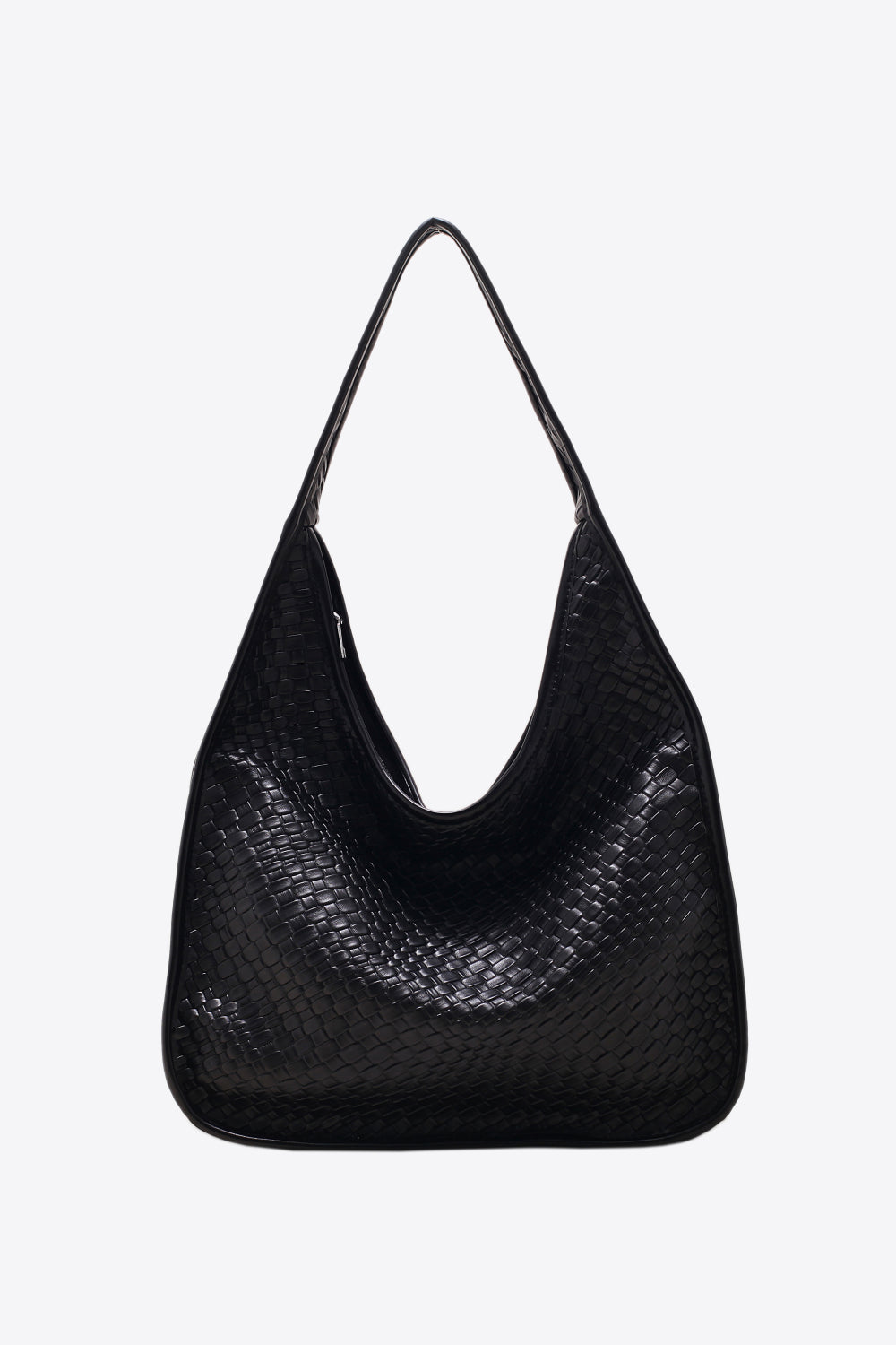 PU Leather Shoulder Bag Black One Size - Fashorio