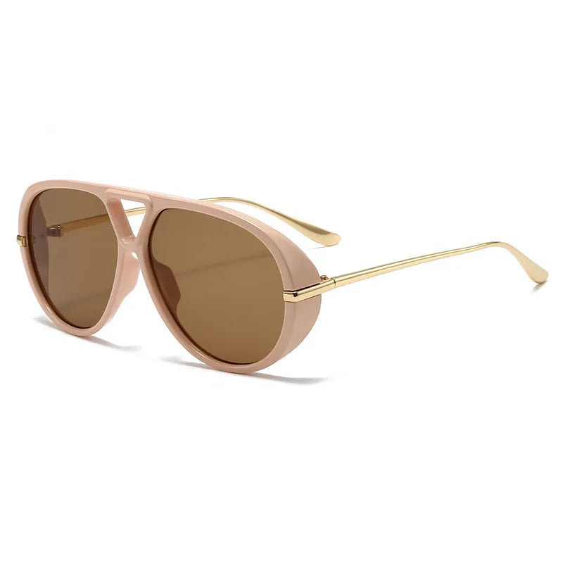 Aviator Fashion Sunglasses with Yellow Tinted Lenses styleE One Size - Fashorio