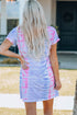 Women Tie-Dye Belted T-Shirt Dress - Fashorio