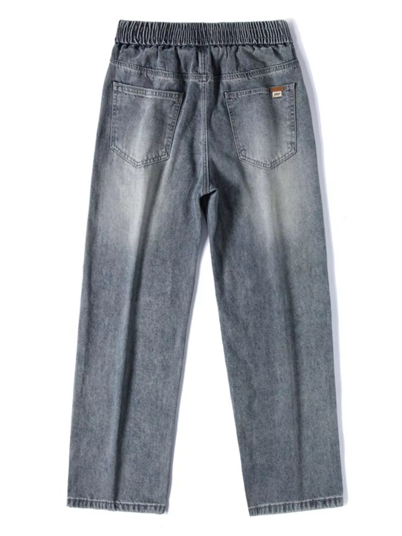 Men's Plus Size Pocketed Wide Leg Jeans - Fashorio