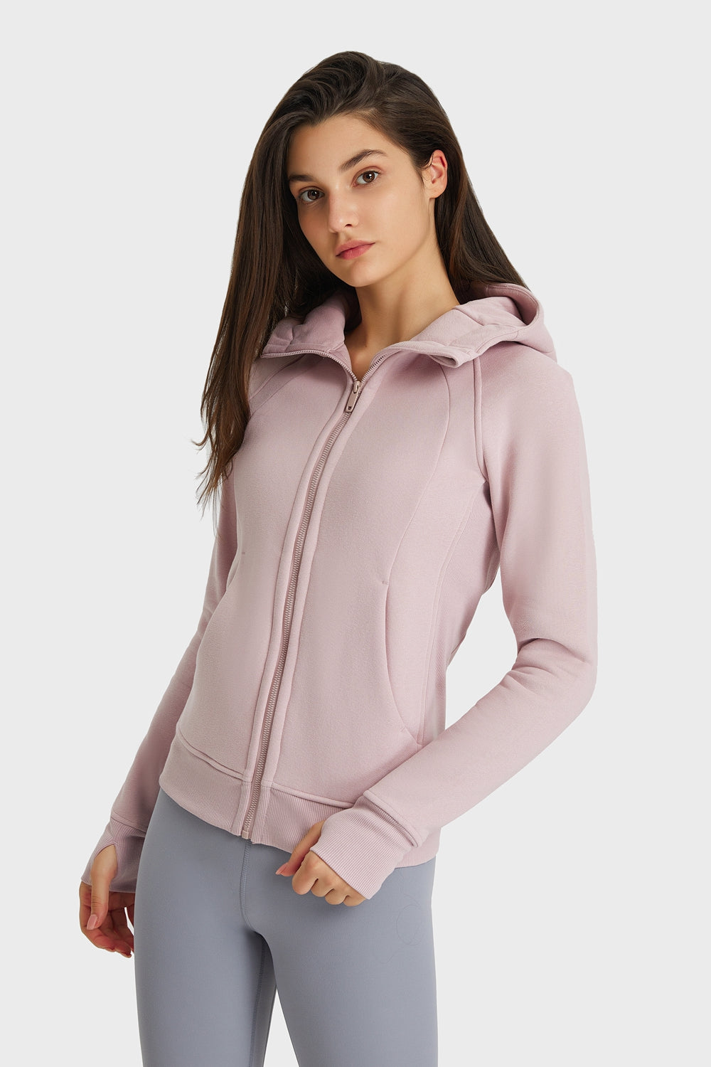 Millennia Zip Up Seam Detail Hooded Sports Jacket - Fashorio