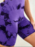 Tie-Dye High Waist Active Shorts - Fashorio