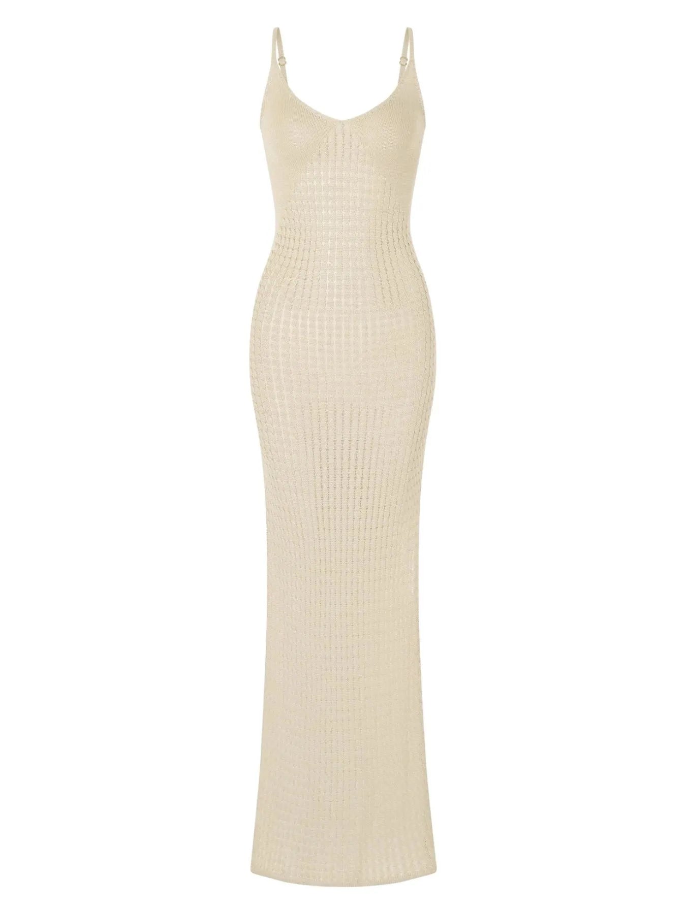 Side Slit Maxi Cami Sweater Dress - Fashorio