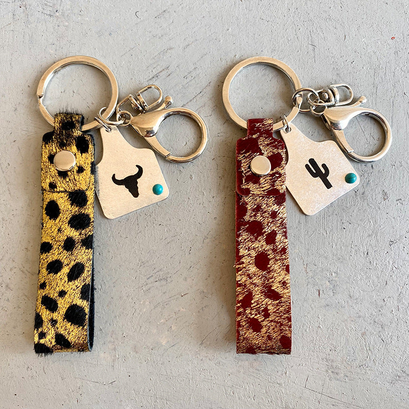Genuine Leather Alloy Keychain - Fashorio
