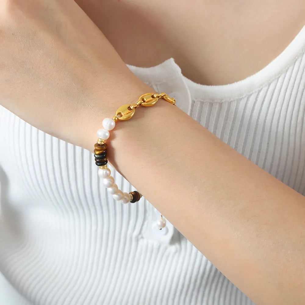 18K Gold-Plated Titanium Steel Bracelet - Fashorio