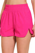 Zenana Windbreaker Smocked Waistband Running Shorts - Fashorio