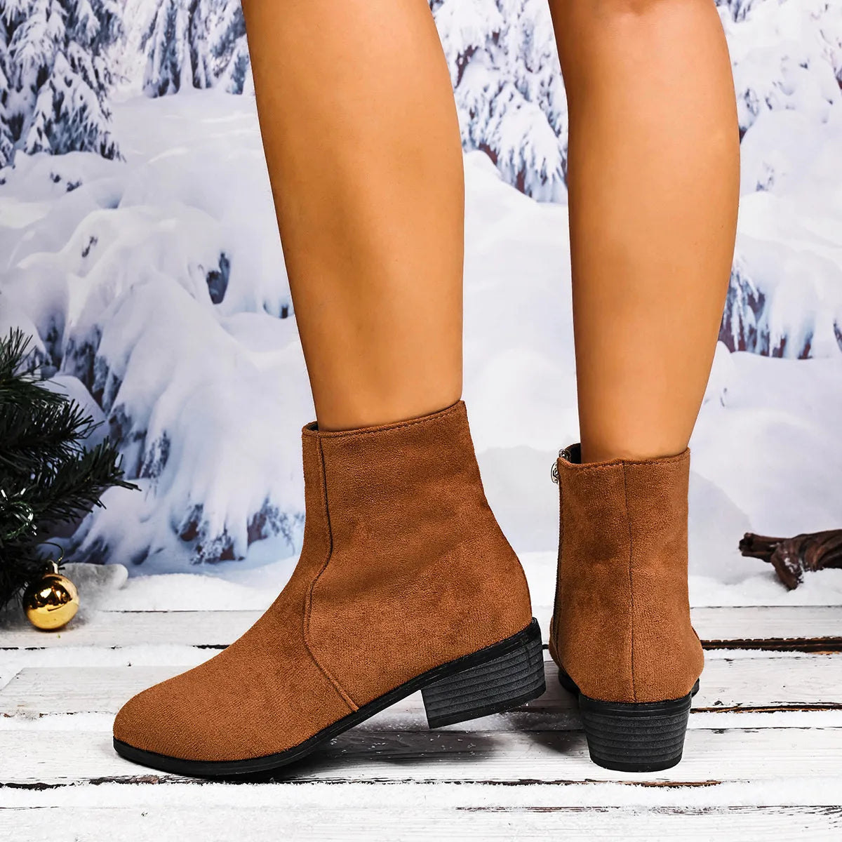 Block Heels Chelsea Boots - Fashorio